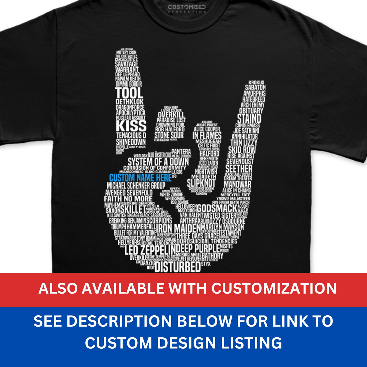 Heavy Metal Legends Shirt - Devil Horns Tribute Bands Design