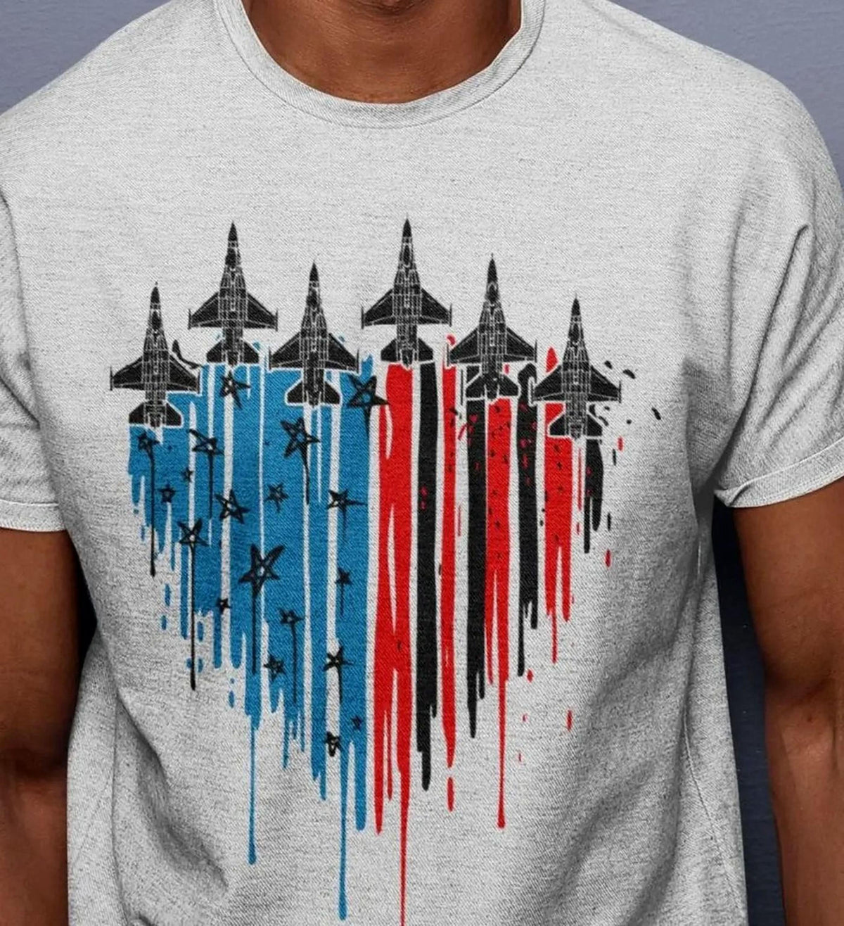 Comfort Colors® 4th of July Fighter Jets T-Shirt, Freedom 250th Anniversary Tee, Red White Blue America Top