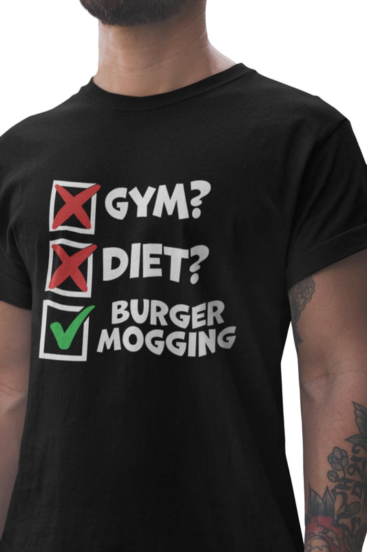 Funny CEO Eating Burger T-Shirt, Gym Meme Top, Foodie Joke Tee