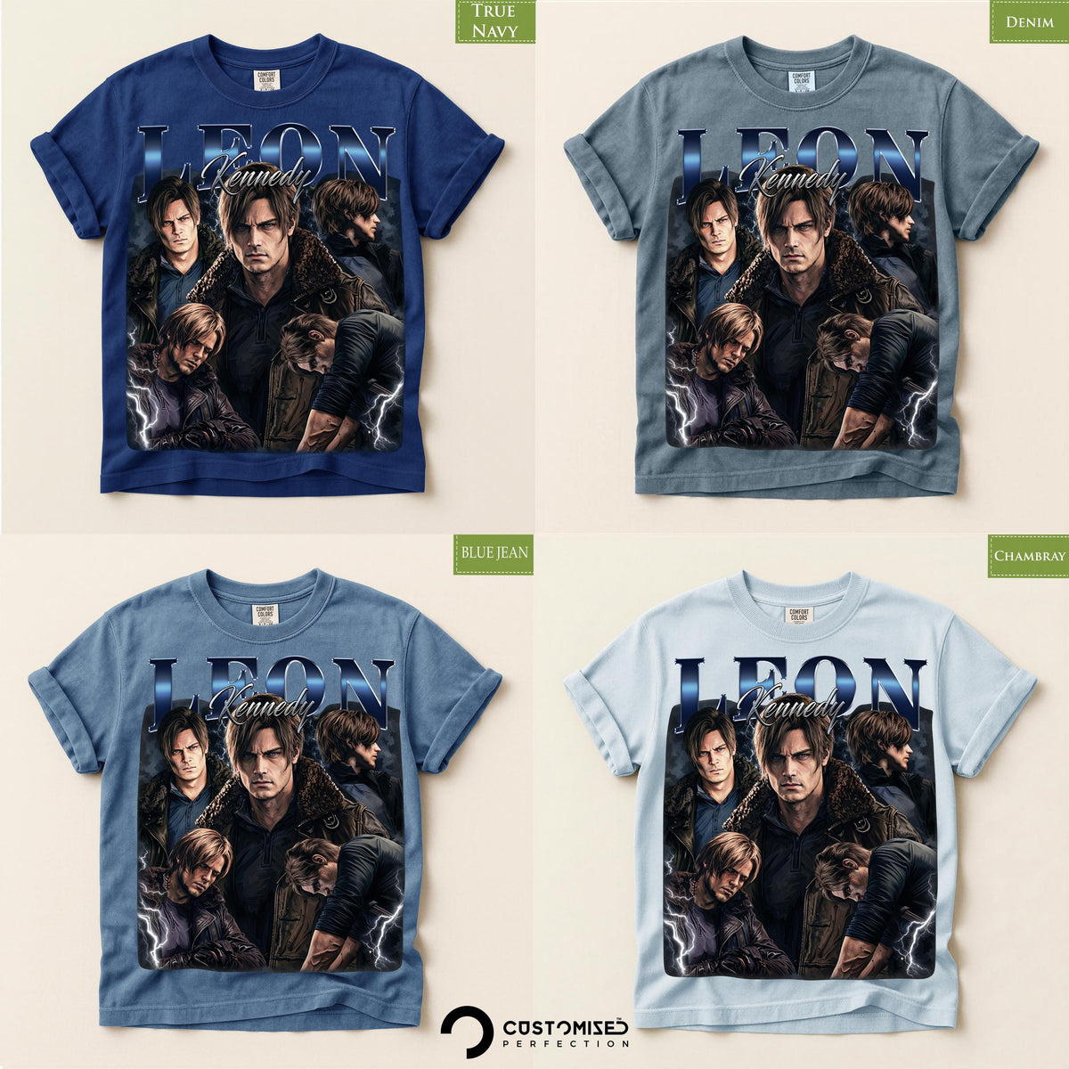 Limited Leon Kennedy Comfort Colors® Shirt, Resident Evil Requiem, RE9 Fan Tee
