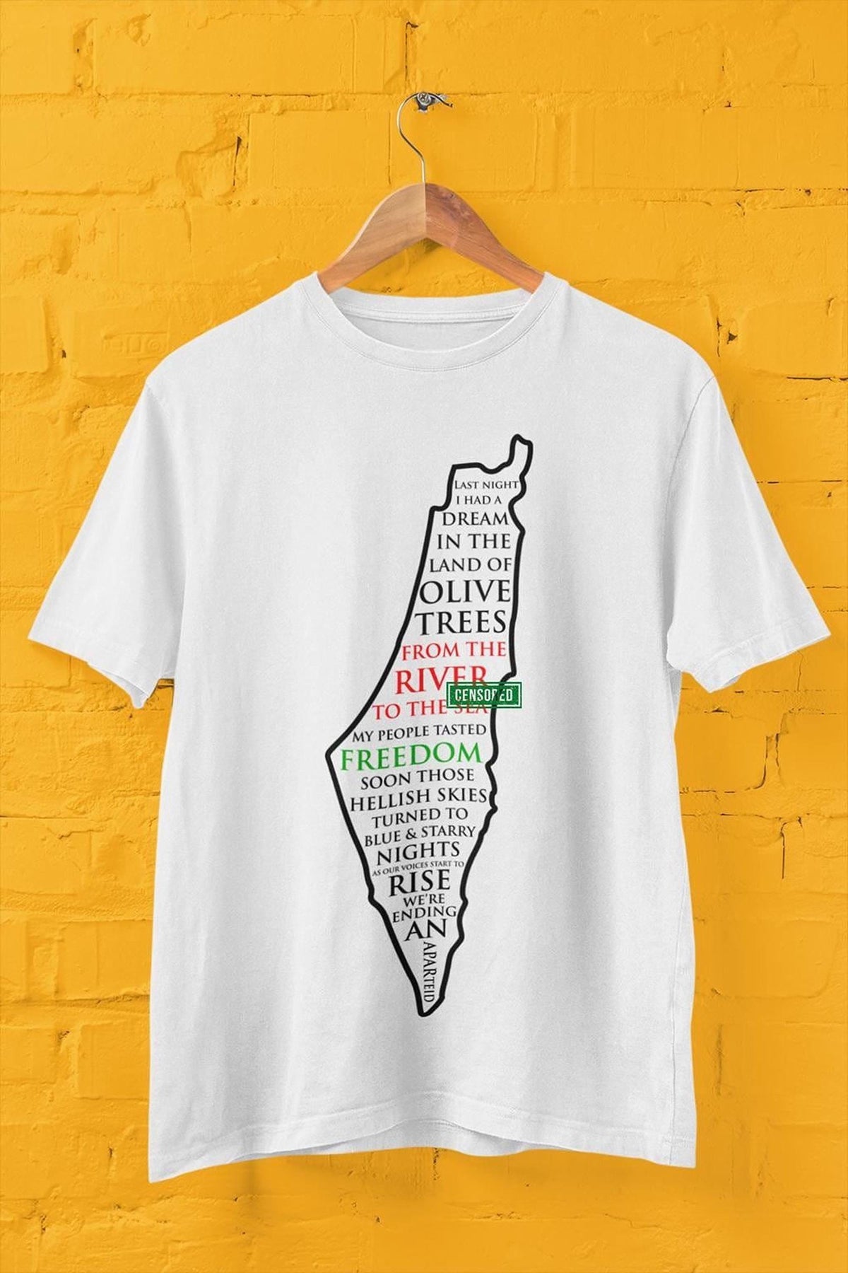 Last Night I Had A Dream Song T-shirt - Palestinian Gaza Support Tee