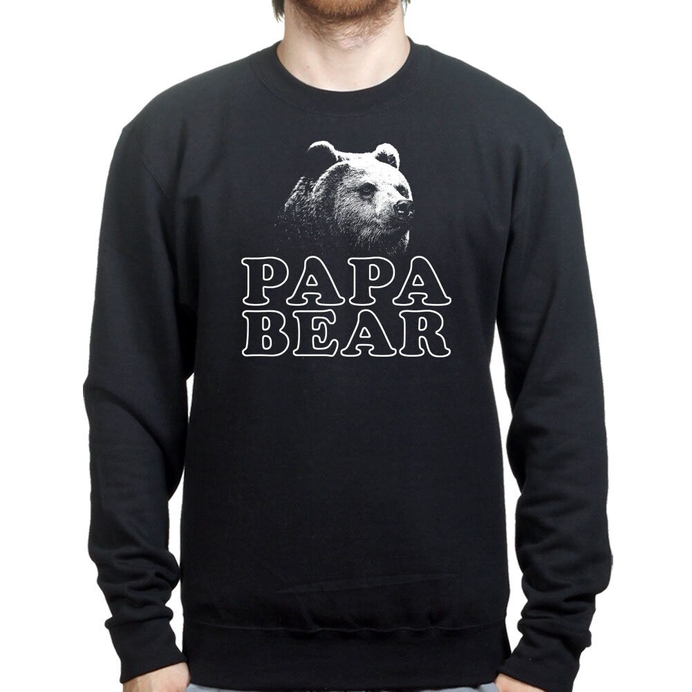 Papa Bear Fathers Day Gift For Dad Daddy Funny Sweatshirt - R1634