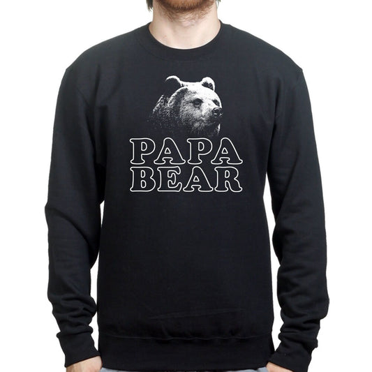 Papa Bear Fathers Day Gift For Dad Daddy Funny Sweatshirt - R1634