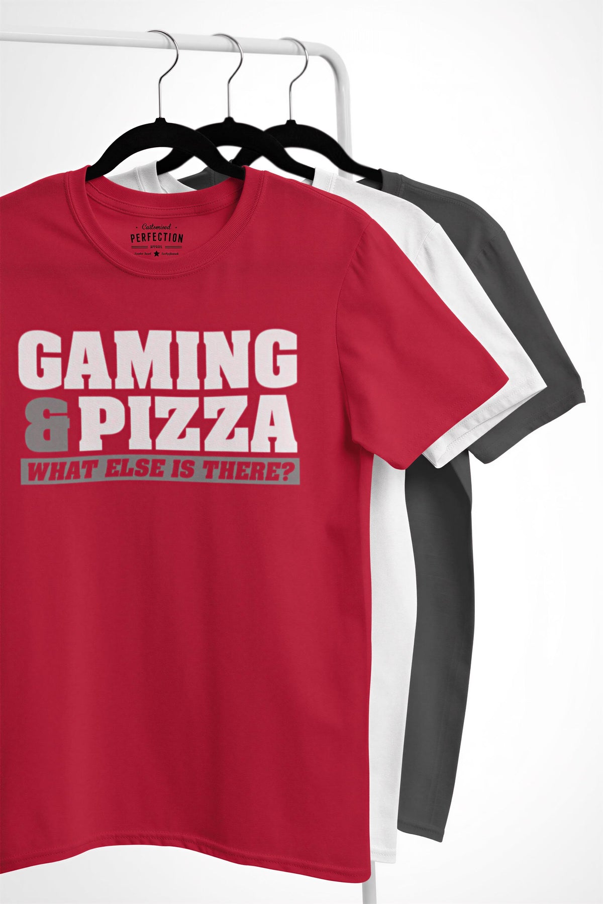 Comfort Colors® Funny Gamer T-shirt, Gaming and Pizza Tee, Gift for Gamers