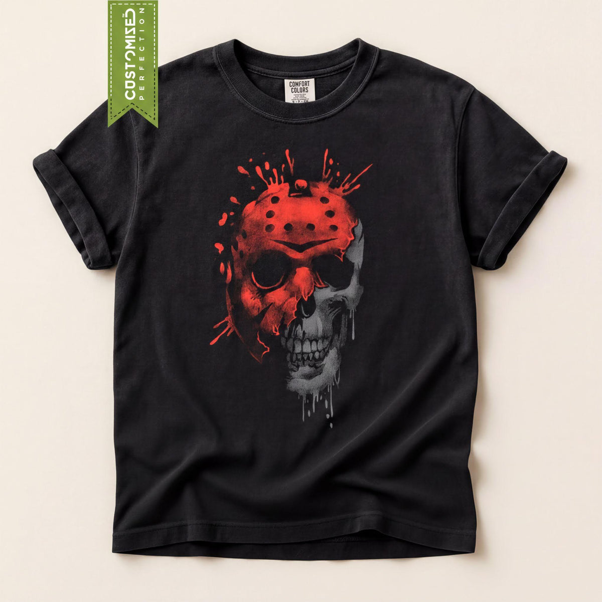 Comfort Colors® Halloween Jason Skull Shirt, Friday 13th Horror Tee, Slasher Movie Tshirt