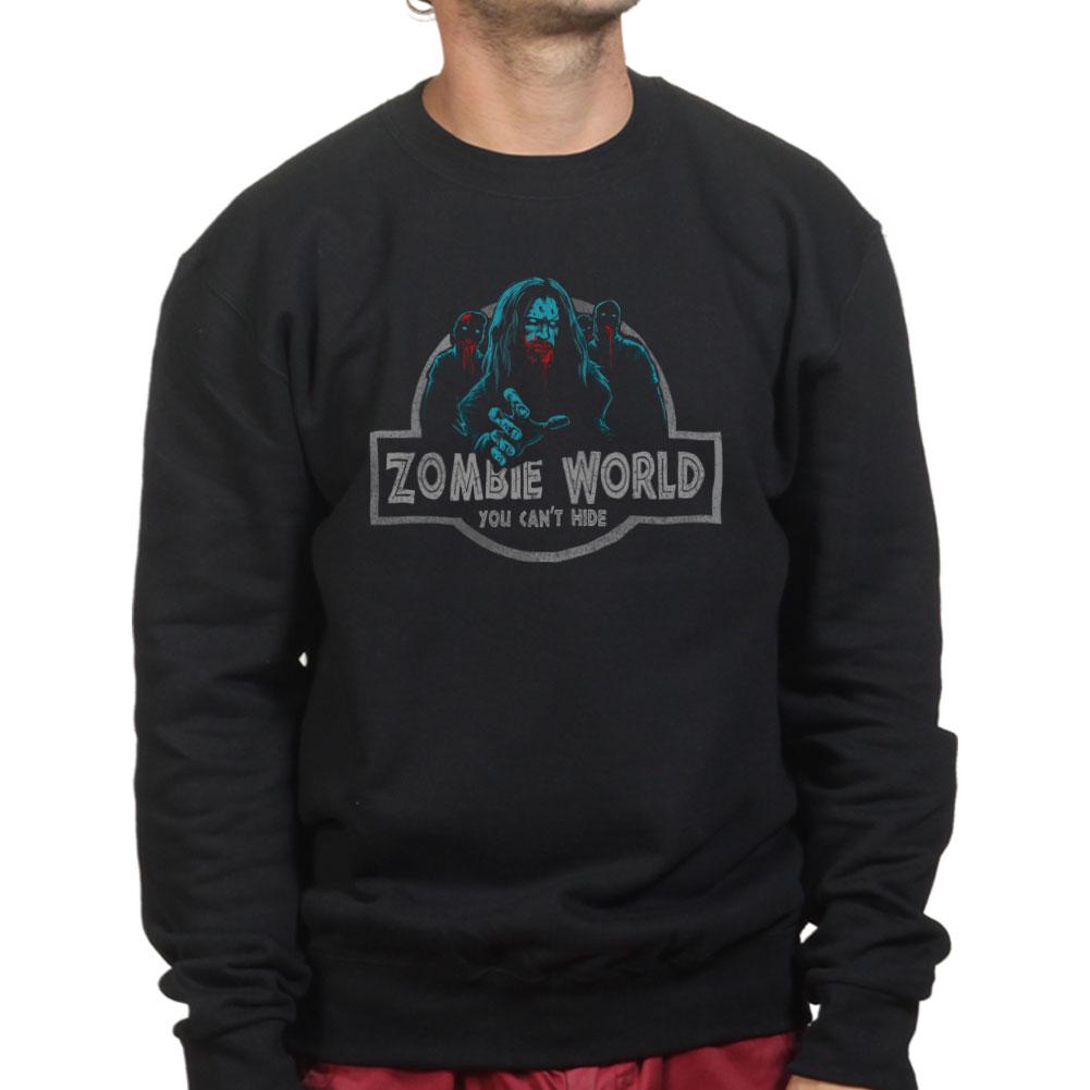 Zombie World Badge Shirt, Zombie Apocalypse T-Shirt, Horror Movie Logo Hoodie, Bloody Zombie Sweatshirt, Halloween Tee Gift