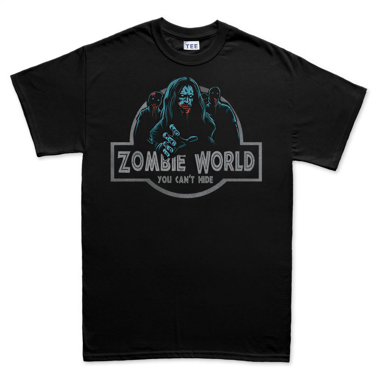 Zombie World Badge Shirt, Zombie Apocalypse T-Shirt, Horror Movie Logo Hoodie, Bloody Zombie Sweatshirt, Halloween Tee Gift