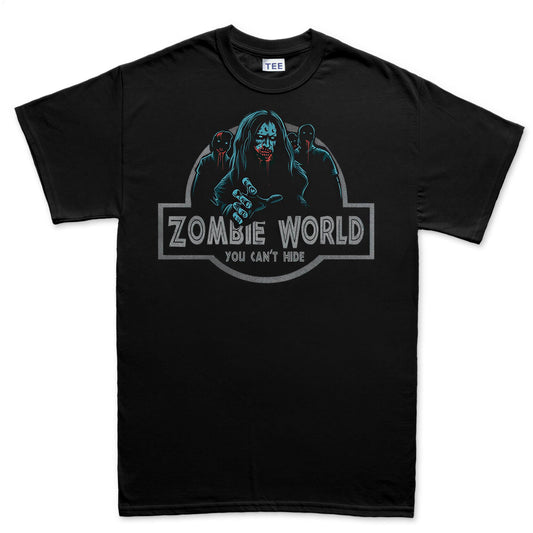 Zombie World Badge Shirt, Zombie Apocalypse T-Shirt, Horror Movie Logo Hoodie, Bloody Zombie Sweatshirt, Halloween Tee Gift