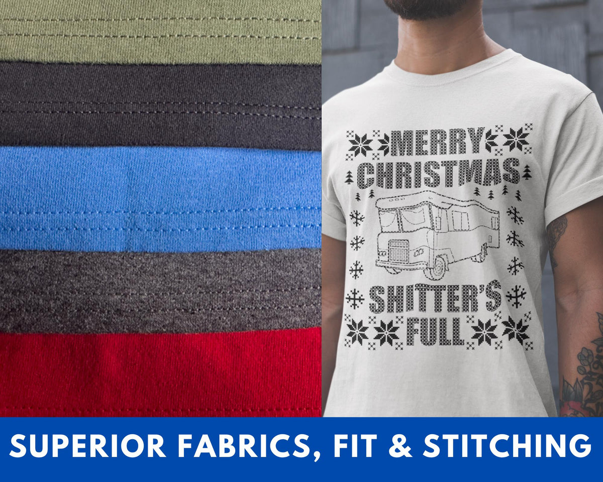Mens Shitter's Full Christmas Vacation T-Shirt, Funny Ugly Sweater Tee