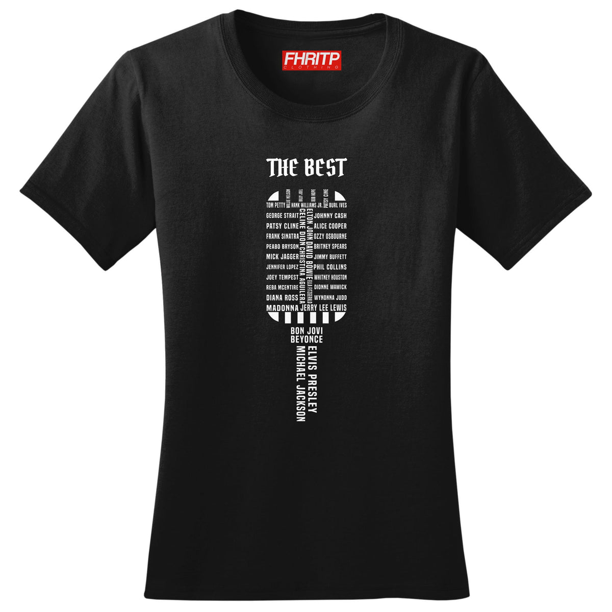 Ladies Vocal Legends Microphone Singer Singing Mic Tribute T shirt Tee Top T-shirt