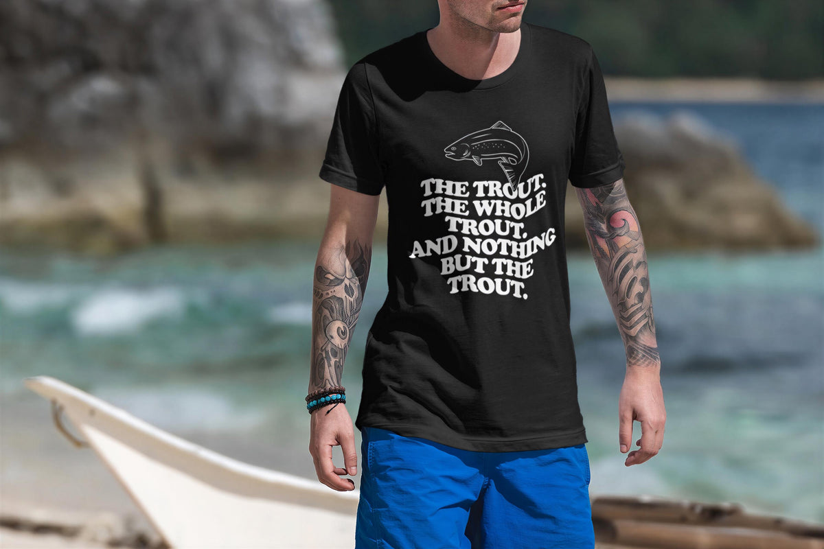 Funny Fishing T-Shirt: Humorous Trout Design for Anglers, Comfort Colors® Fishermen Gift Tee