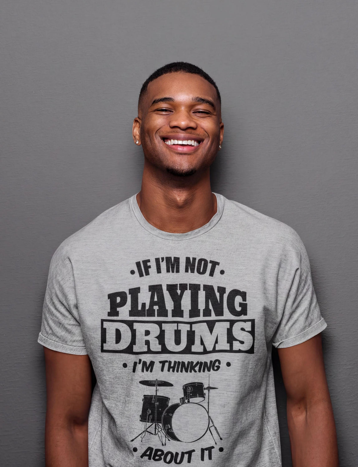 Comfort Colors® Funny Drummer Shirt, Thinking About Drums Tee, Percussion Gift