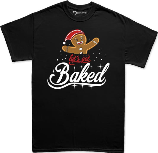 Funny Christmas Gingerbread Man Shirt, Let's Get Baked, Family Gift Tee