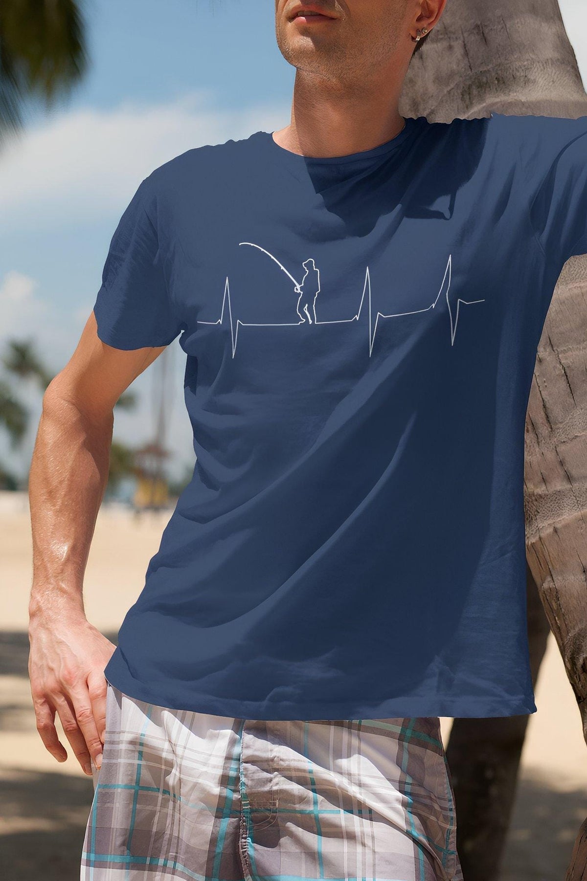 Comfort Colors® Fishing Heartbeat Shirt, Fisherman Bait Carp Bass Tee, Anglers Gift