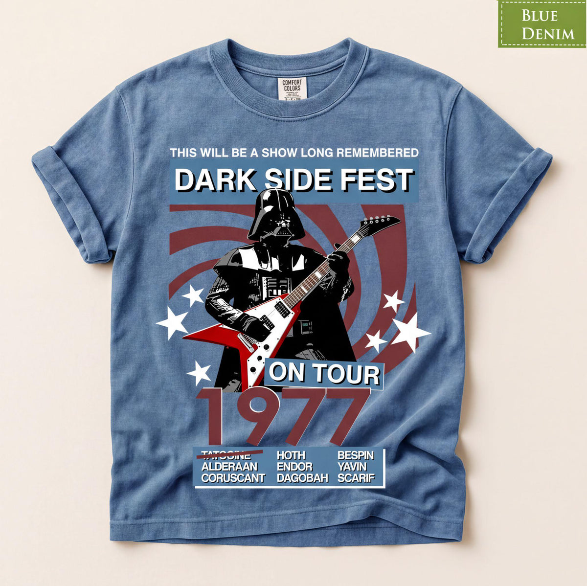 Comfort Colors® Darth Playing Guitar T-shirt, Tatooine Music Fest Tee