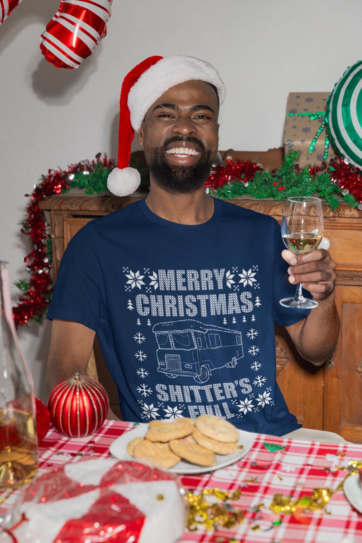 Mens Shitter's Full Christmas Vacation T-Shirt, Funny Ugly Sweater Tee