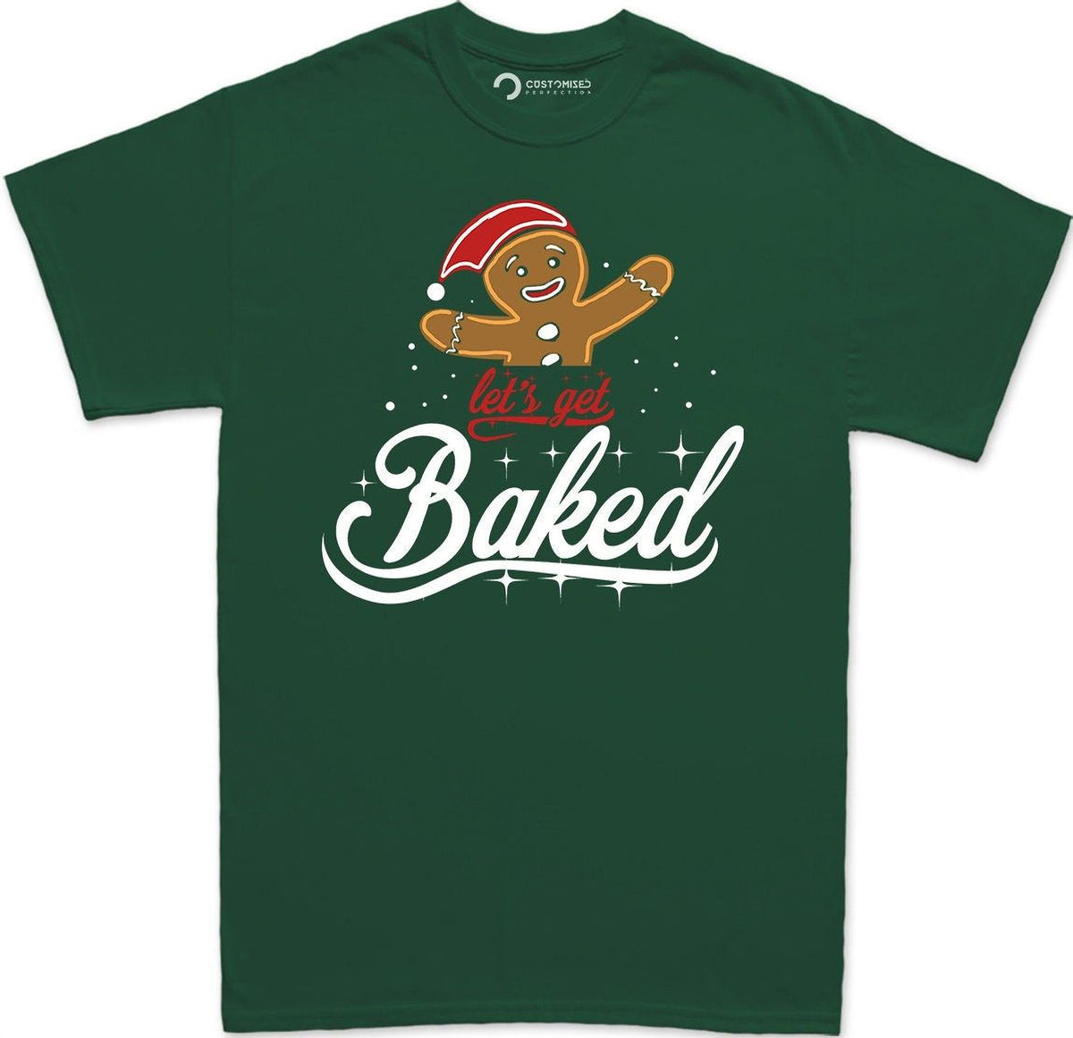 Funny Christmas Gingerbread Man Shirt, Let's Get Baked, Family Gift Tee