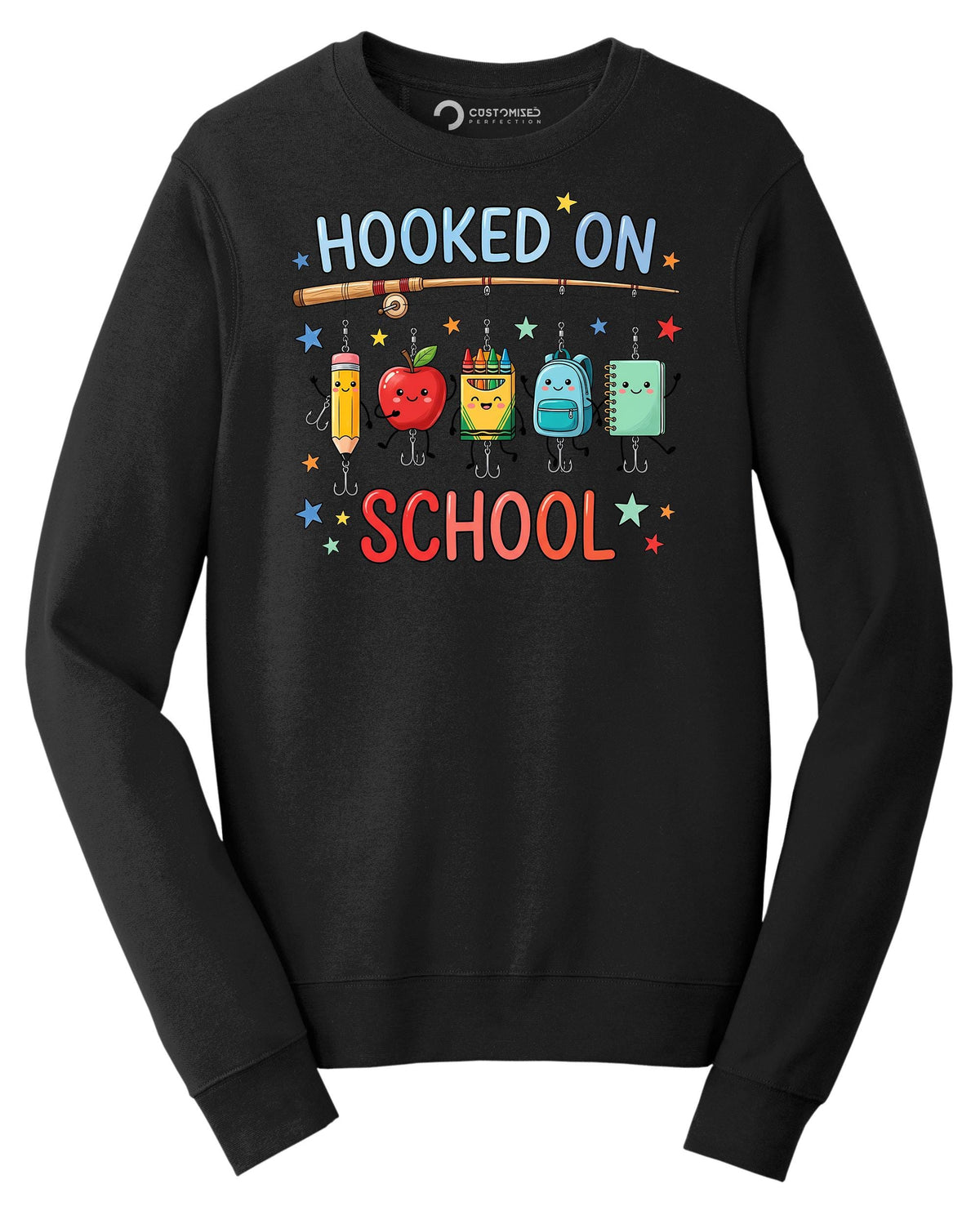 Hooked on School Fishing Teacher Shirt, Classroom Student Gift, First Day Back Tee