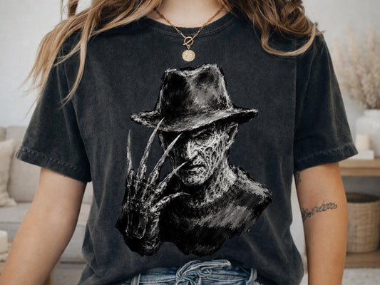 Comfort Colors® Nightmare Stalker Graphic Tee, Scary Horror Halloween Spooky Apparel Gift, Trick Or Treat Shirt