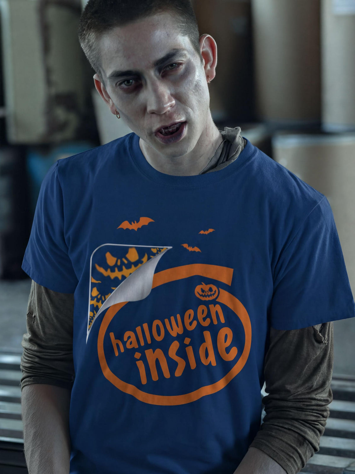 Funny Halloween Inside Shirt, Comfort Colors® Trick Or Treat Tee, Spooky Season TShirt, Fall Autumn Top