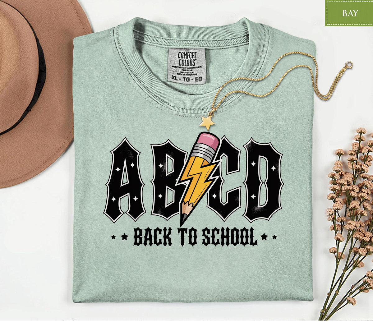 Comfort Colors® ABCD Back to School Shirt, Funny Teacher Student Rock Tee, BTS Graphic First Day Top