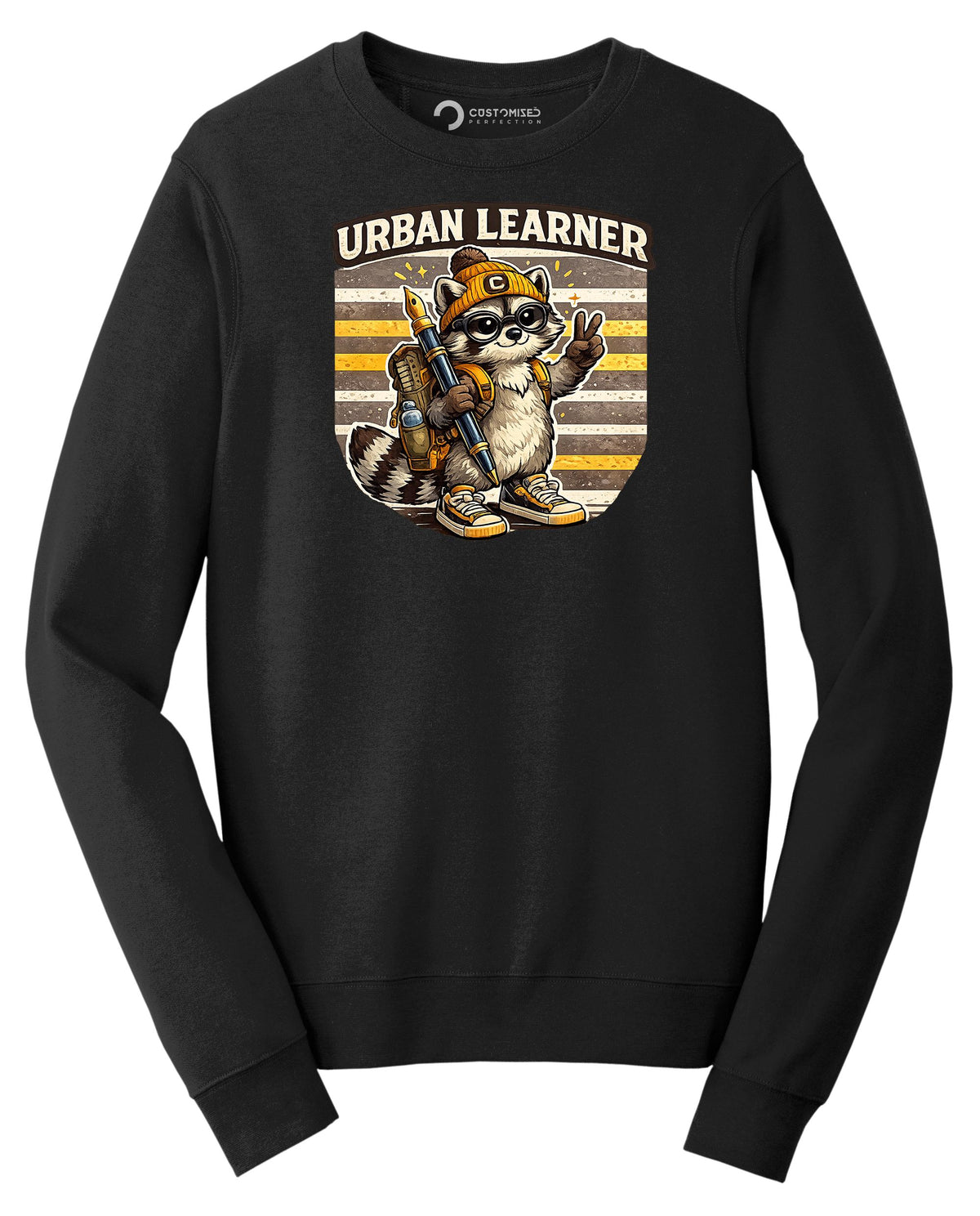 Urban Learner Shirt | Cool Raccoon School Hoodie | Hipster Kid Gift Idea