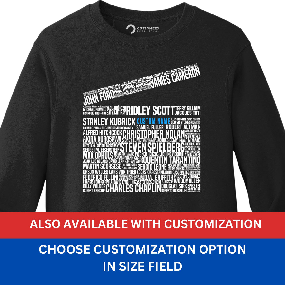 Movie Film Director Legends Clapperboard Tribute Sweatshirt, Movie Lover Gift, Film Student, Movie Buff, Custom Movie Sweater