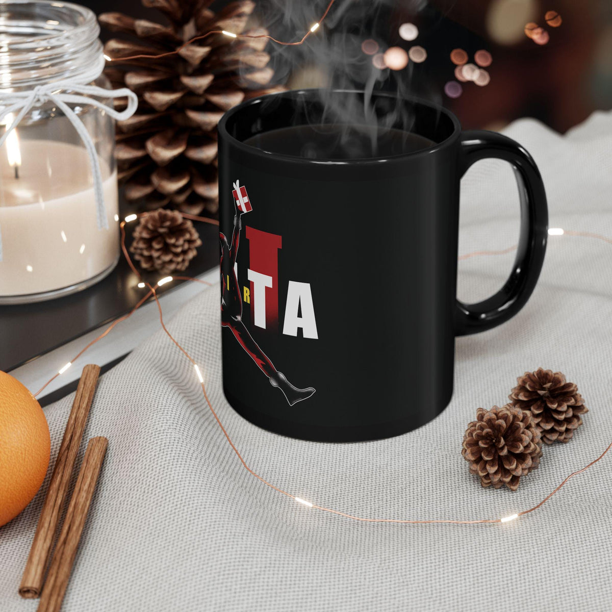 Air Santa Christmas Gift Mug, Black Santa, Basketball Christmas Mug, Holiday Cheer, Gift for Coffee Lovers, Christmas Decor, 11oz & 15oz
