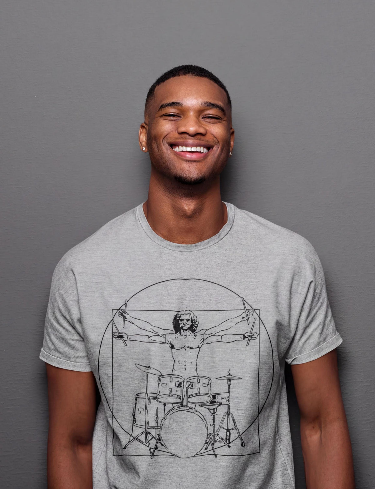 Comfort Colors® Vitruvian Drummer Shirt, Da Vinci Drum Tshirt, Tee for Drummers