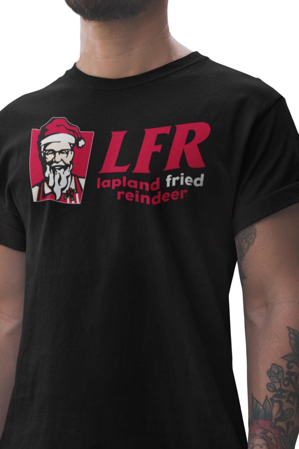 Comfort Colors® Lapland Fried Reindeer Shirt, Funny Christmas Tee, Santa Reindeer Holiday Graphic, Festive Gift