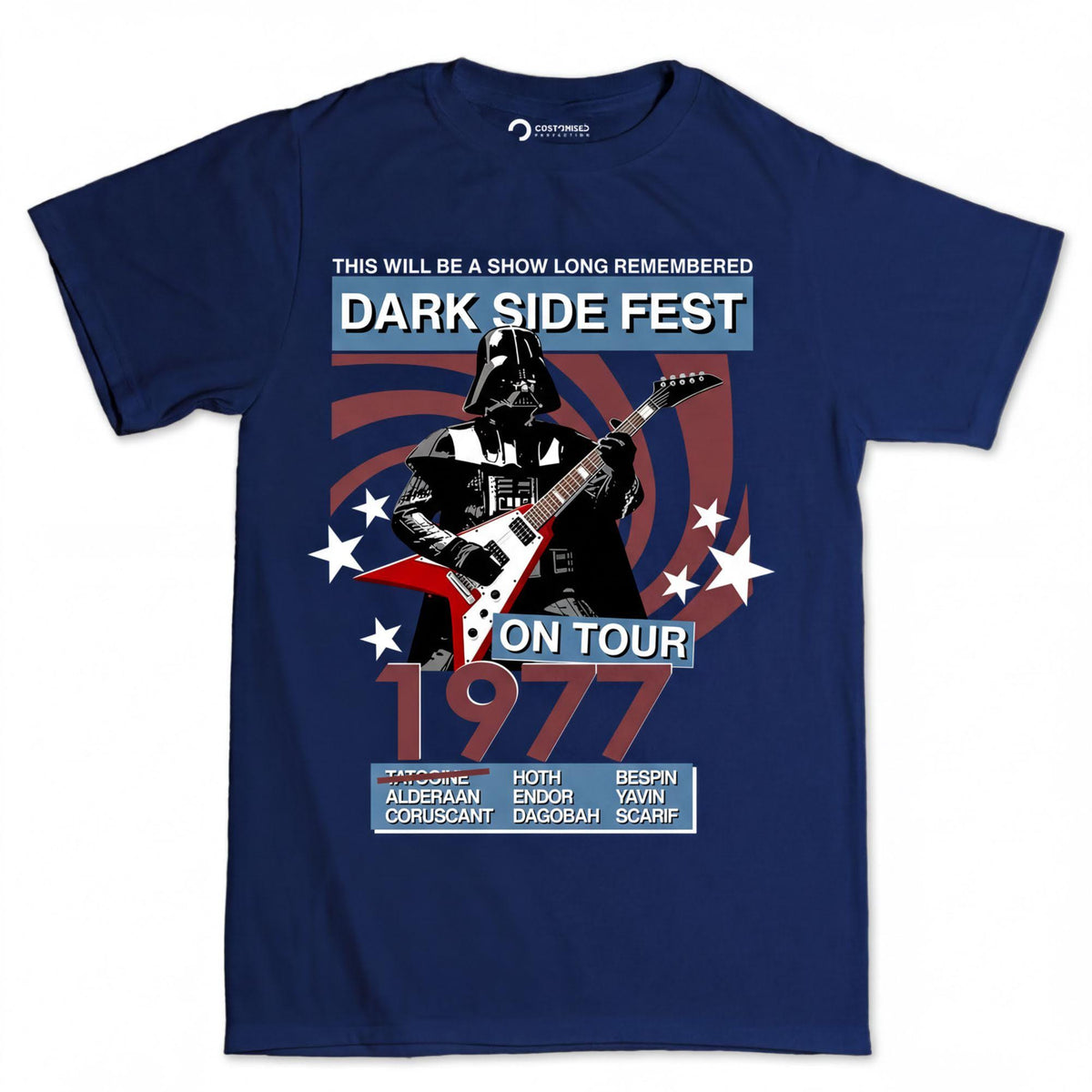 Darth Vader Playing Guitar T-shirt, Tatooine Band Music Tee