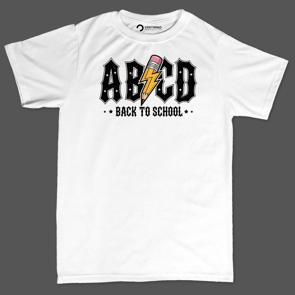 ABCD Back to School Shirt, Funny Teacher Student Rock Tee, BTS First Day Top