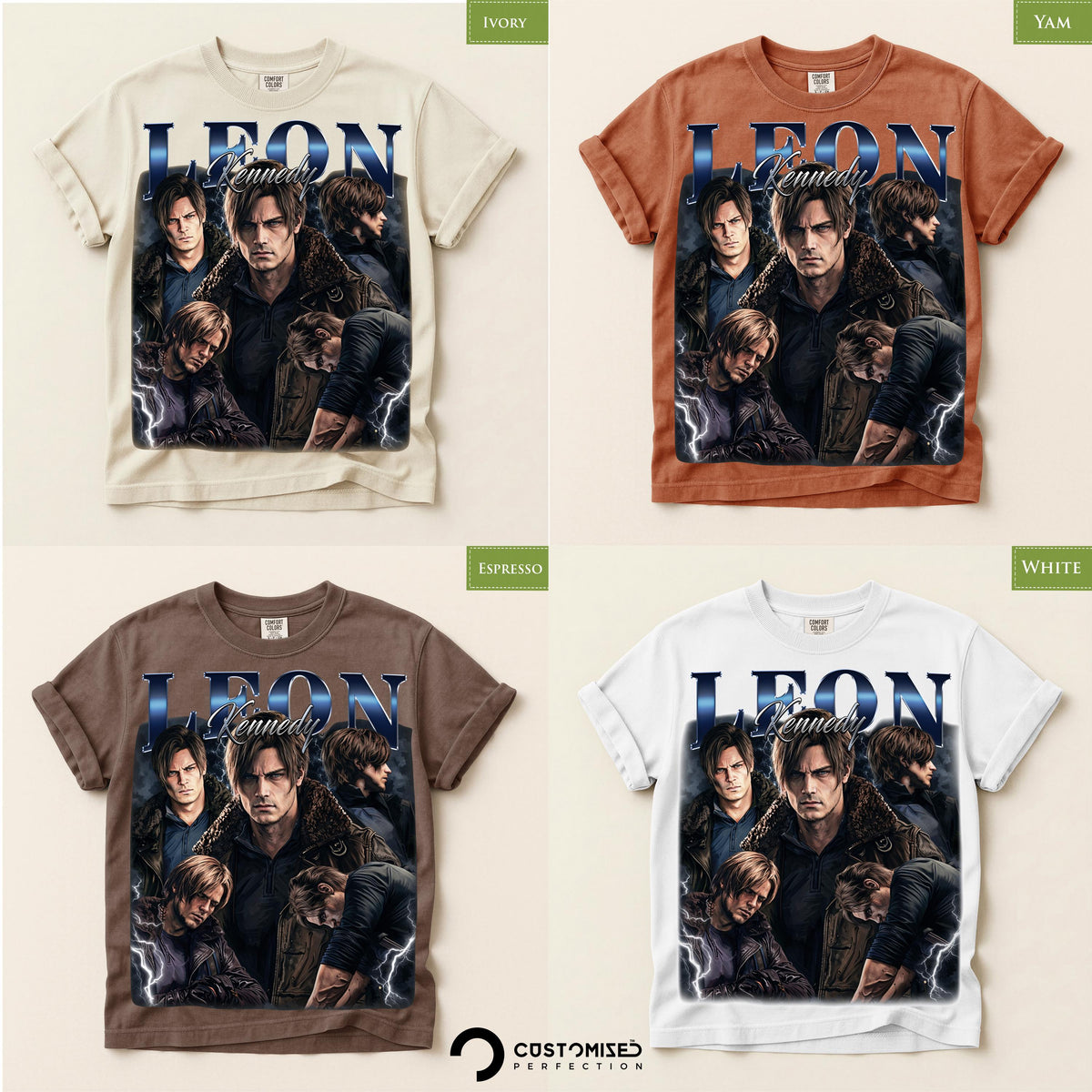Limited Leon Kennedy Comfort Colors® Shirt, Resident Evil Requiem, RE9 Fan Tee