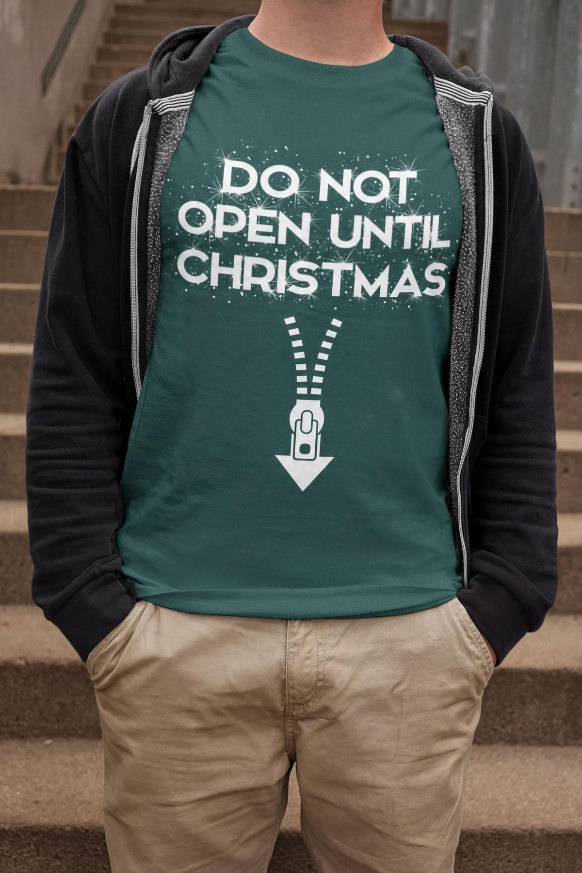 Comfort Colors® Do Not Open Until Christmas Shirt, Funny Holiday Tee, Christmas Gift Graphic, Festive Winter Apparel
