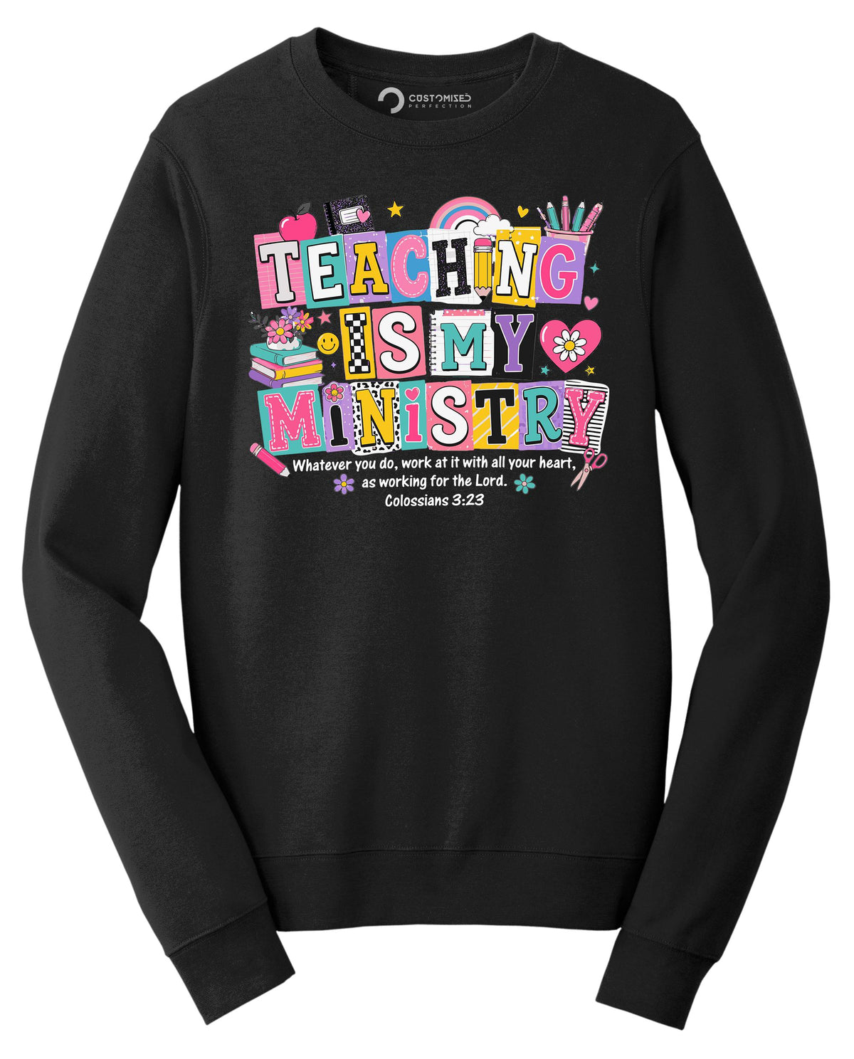Teaching Is My Ministry Shirt | Rainbow Leopard Hoodie | Cute Faith Teacher Gift Tee