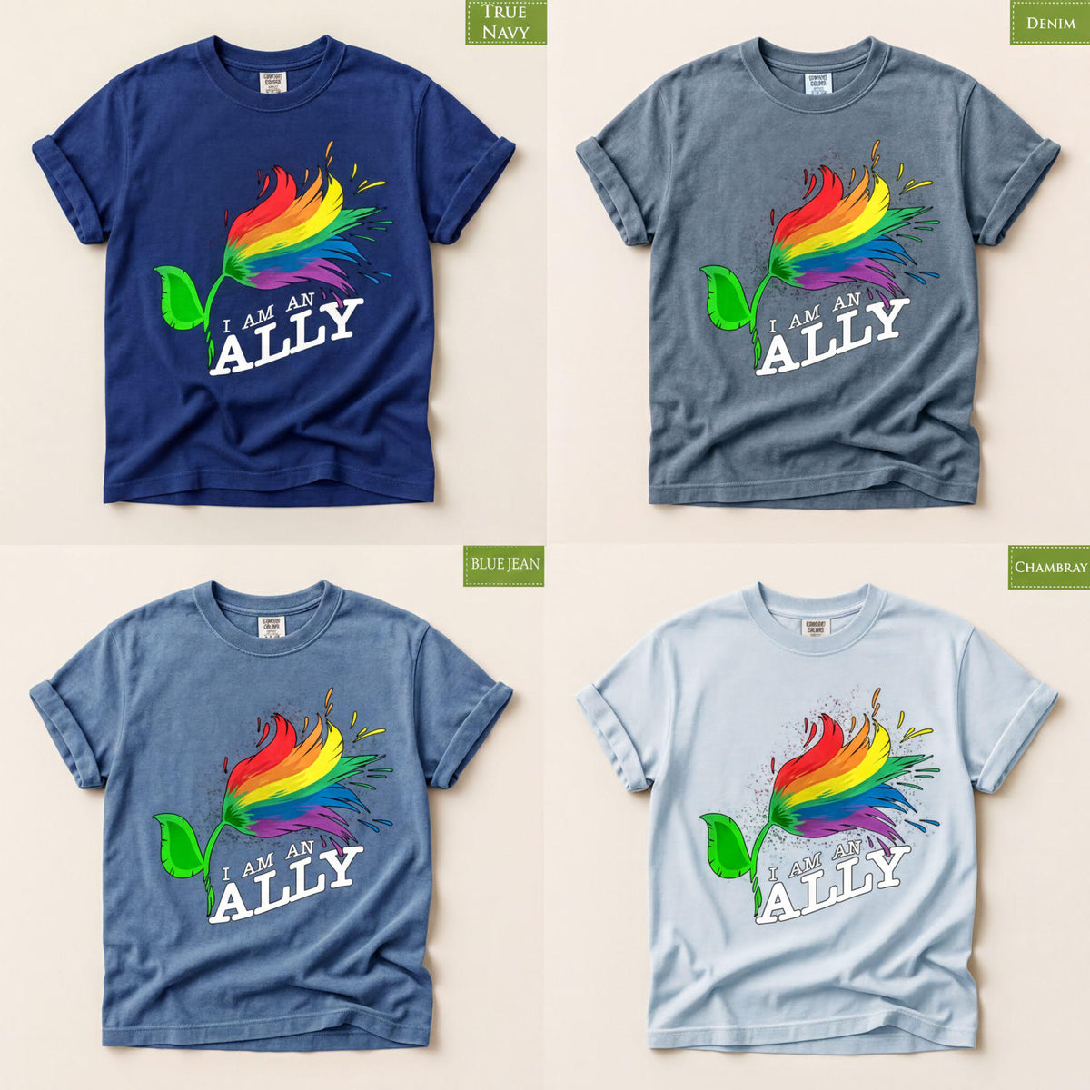 Comfort Colors® LGBTQA Ally Shirt, Pride Month Gift, Gay Rights Tee Top Tshirt