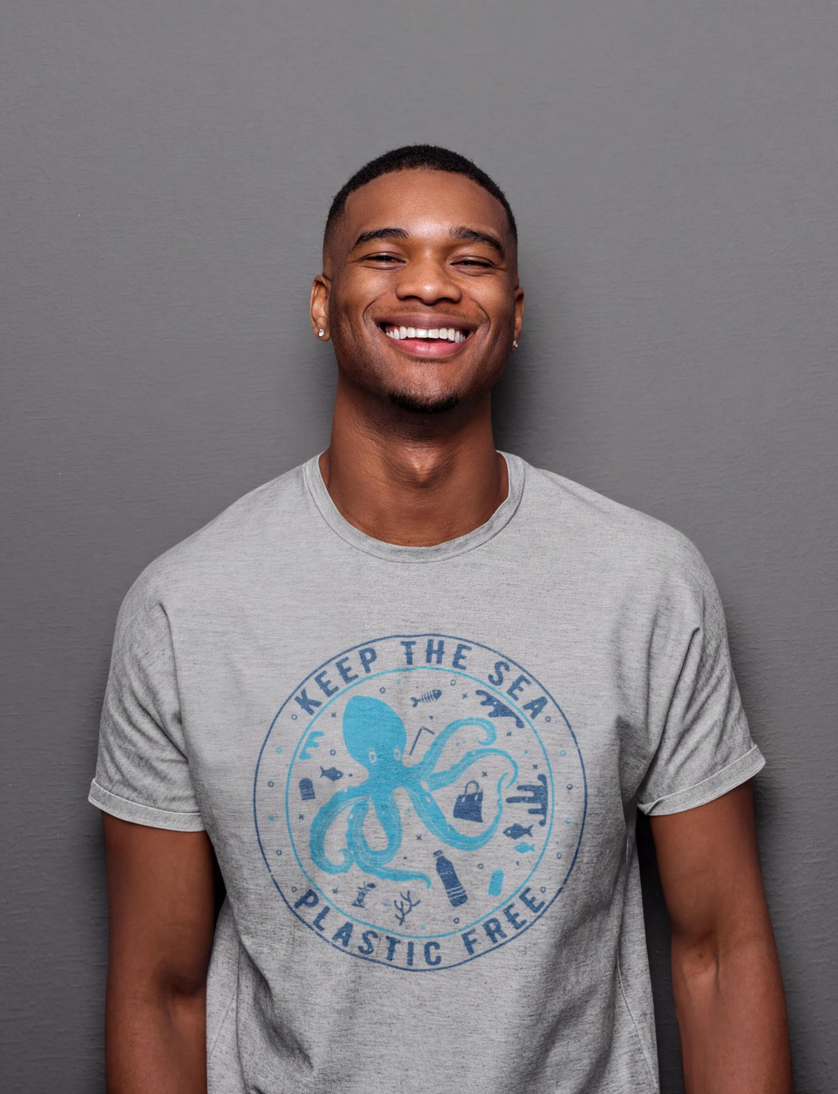 Scuba Diving Eco Marine Life Shirt: Plastic Free Octopus Design (Comfort Colors®) Tee
