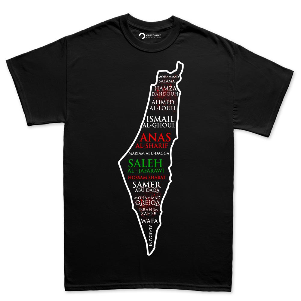 Palestine Flag Shirt, Gaza Journalists Tribute Tee, Human Rights Activist Apparel