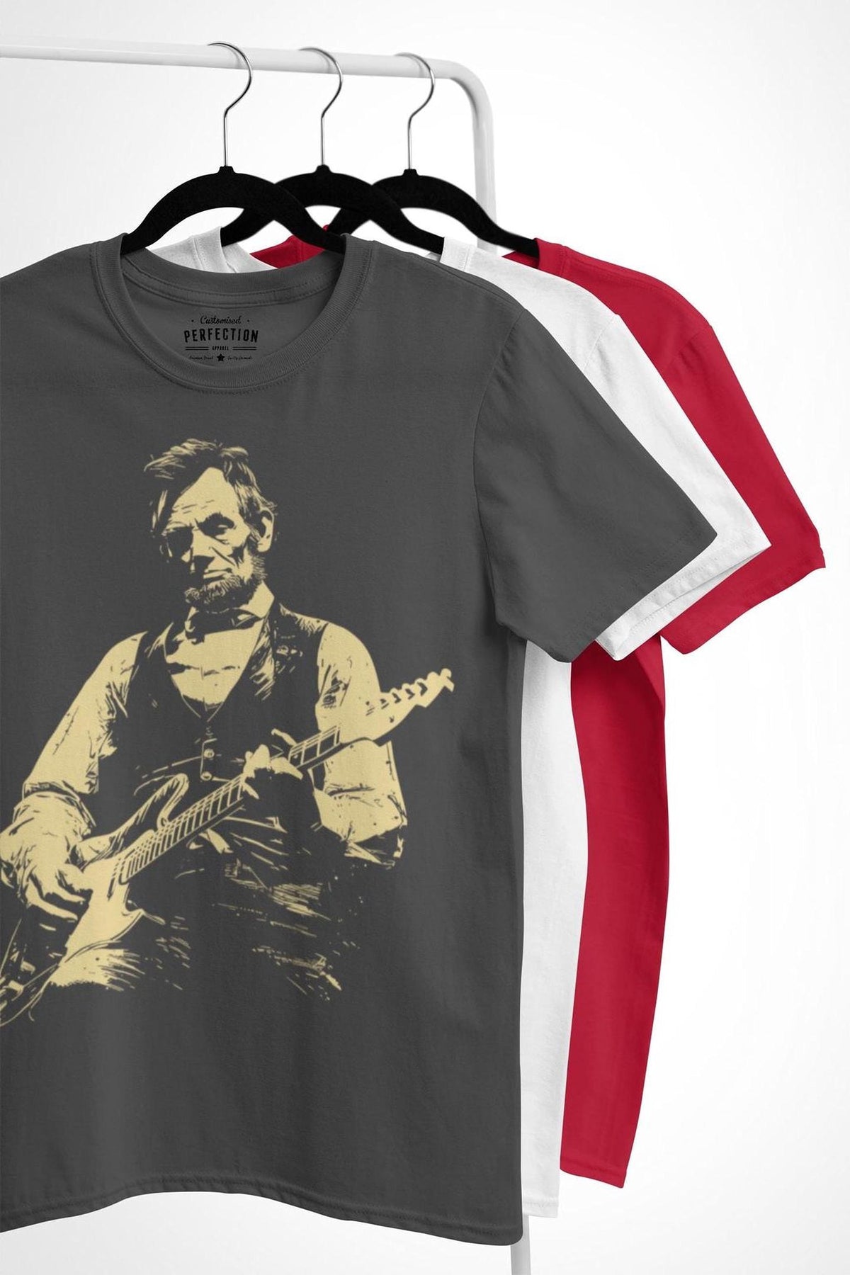 Abraham Lincoln Guitar Tee: Retro Music Shirt, Politics Humor Gift