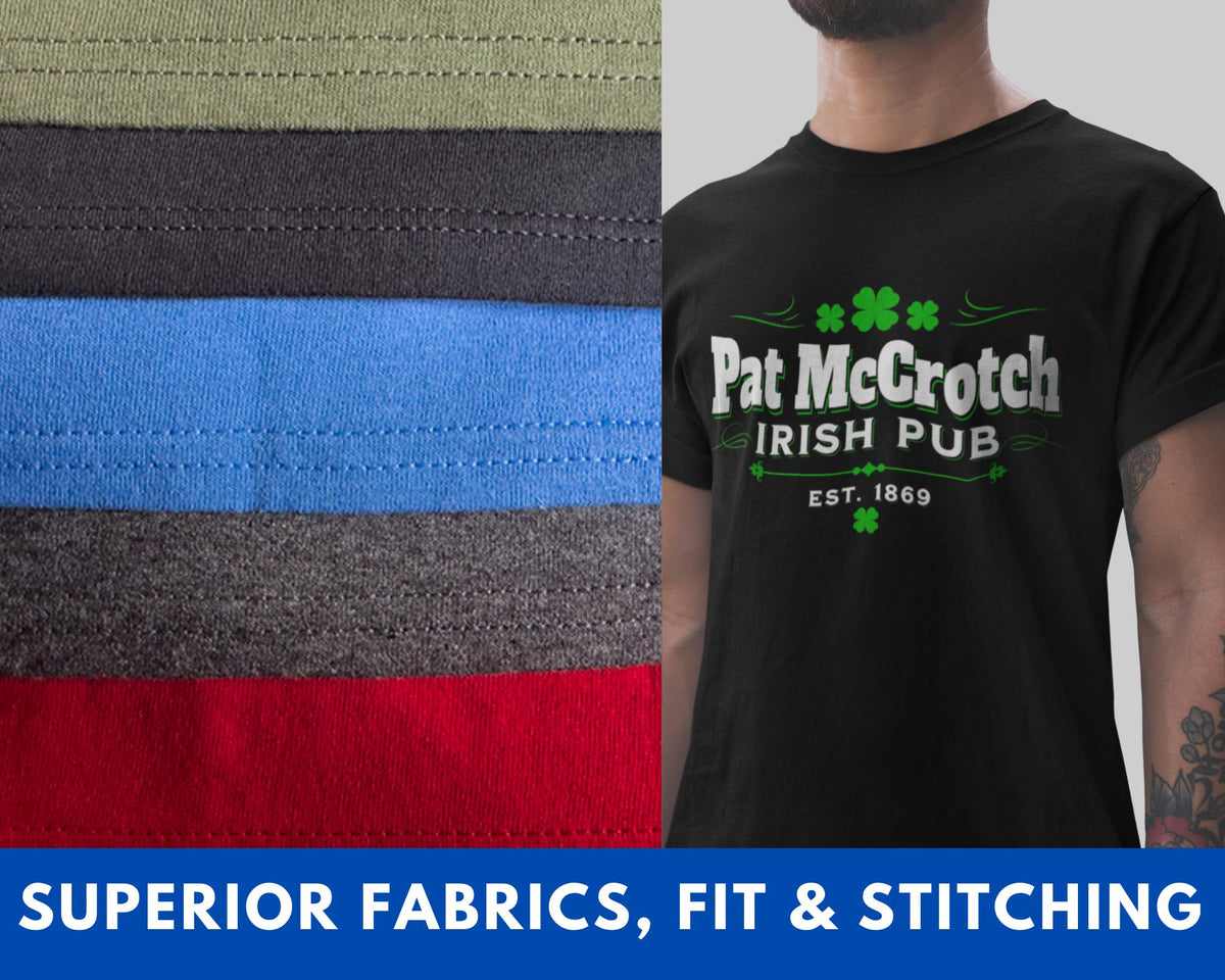 Funny Irish St. Patricks Shirt, Pat McCrotch Humor Tee