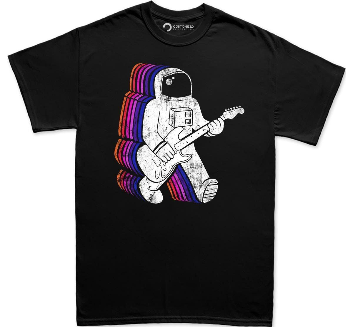 Astronaut Guitar T-Shirt, Electric Guitar Player, Rock Music Gift
