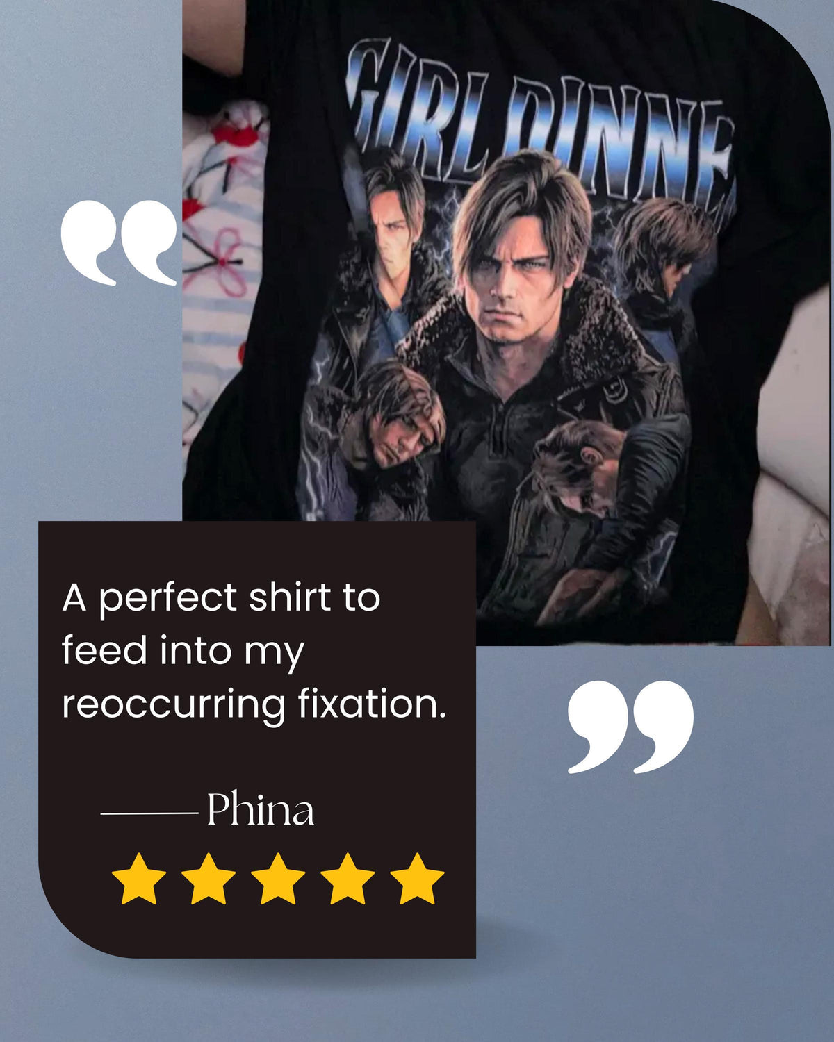 Girl Dinner Leon Kennedy Comfort Colors® Shirt, Resident Evil Tee, Requiem RE9 Fan Gift