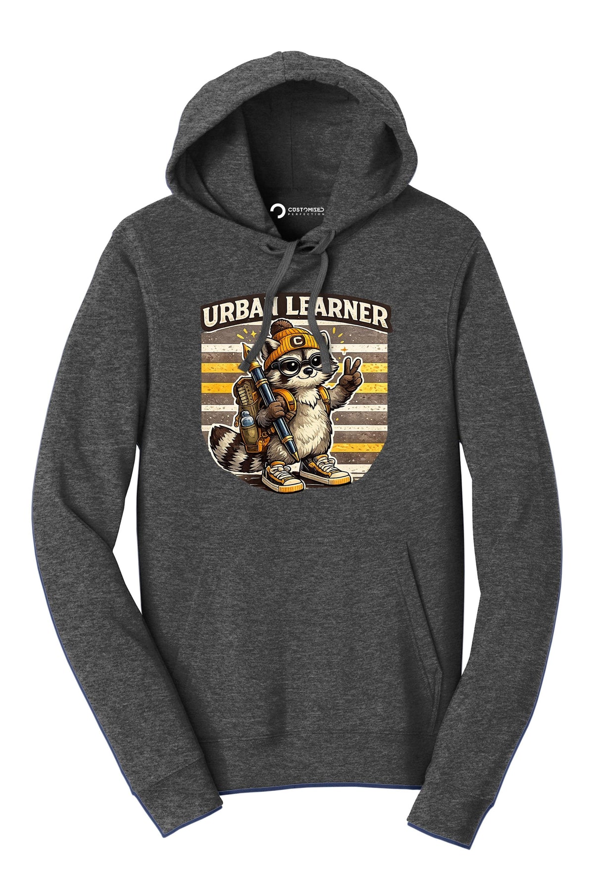 Urban Learner Shirt | Cool Raccoon School Hoodie | Hipster Kid Gift Idea
