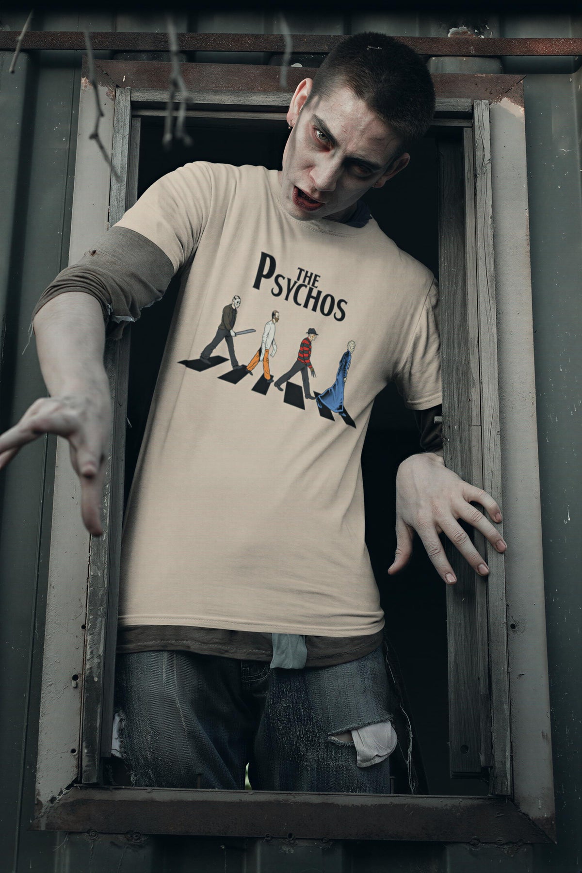 Comfort Colors® The Psychos Halloween Shirt, Slasher Movie Tee, Horror Characters Tshirt