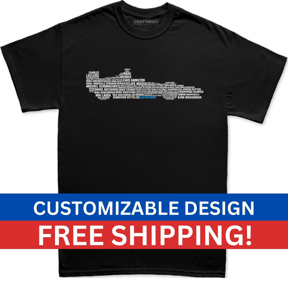 Personalized Racing Car Driver Shirt, Race Legends Tribute T shirt, Formula Tee, Driving Fan Gifts