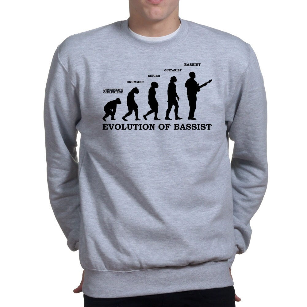 Evolution of Bassist Bass Guitar Sweatshirt