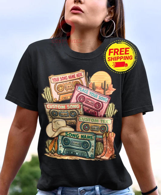 Custom Cassette Tape Comfort Colors® Shirt, Vintage Music Lover Tee