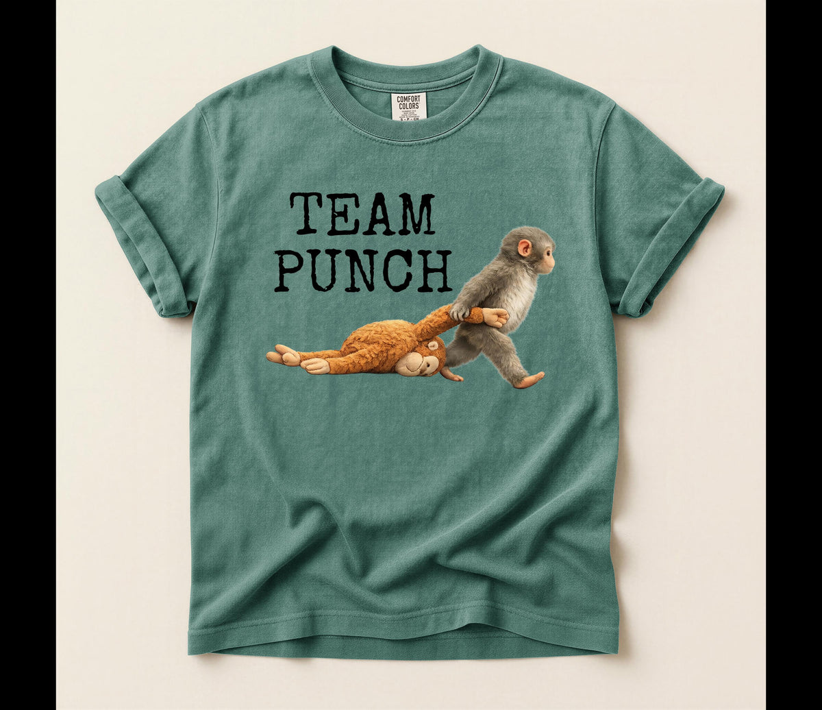 Team Punch Comfort Colors® T-Shirt, Baby Monkey Tee, Emotional Support Tshirt