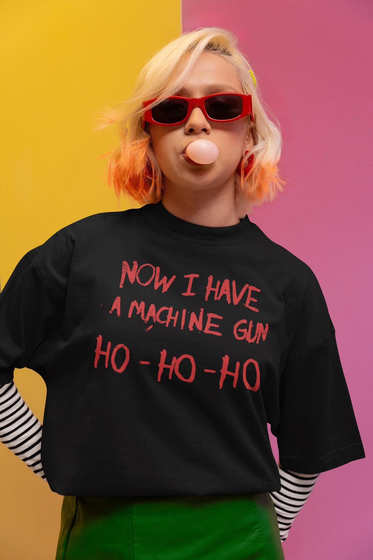 Comfort Colors® Now I Have a Machine Gun Shirt, Funny Christmas Tee, Holiday Graphic, Festive Gift