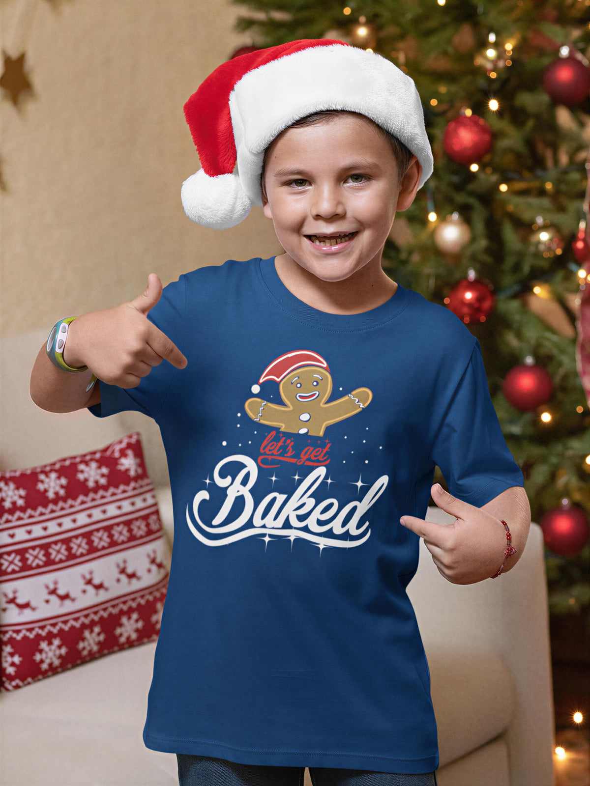 Comfort Colors® Let's Get Baked Christmas Shirt, Funny Gingerbread Tee, Holiday Baking Graphic, Festive Christmas Gift